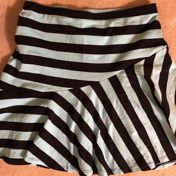 Patterson J Kincaid Gris Striped Skirt Turq/Black - Picture 2 of 8